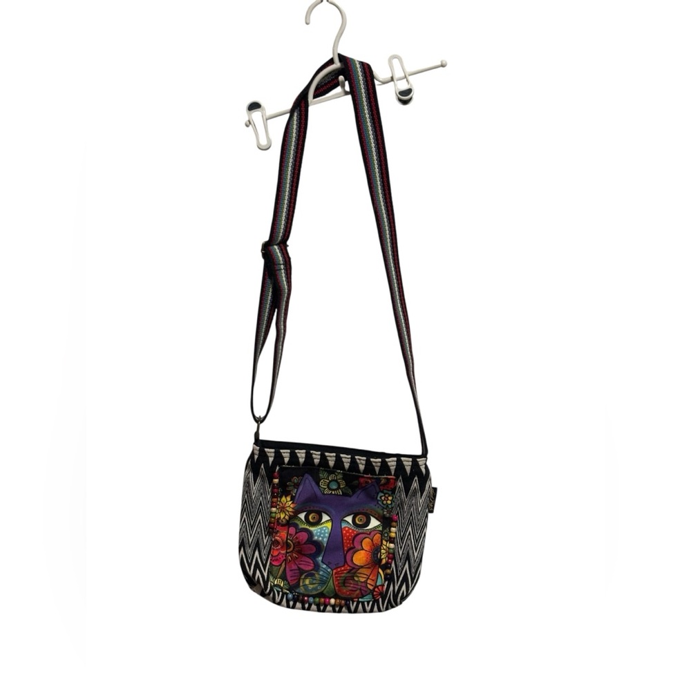 Laurel Birch Colorful Cat Design Crossbody Bag